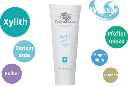 Freyacare Toothpaste 75ml – Fluoride-free premium dental care with mint & sage